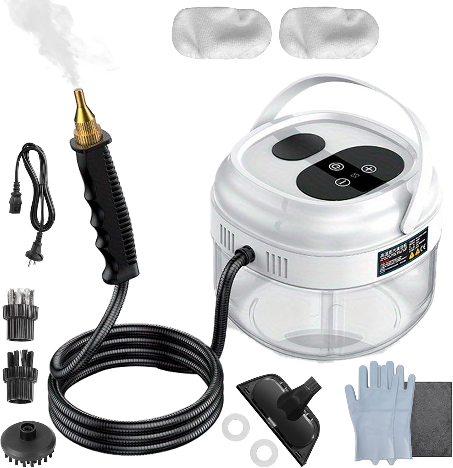 Steam Cleaner for Home, Steamer for Cleaning, 6-Level, 10s Heat-Up & 1.5L Tank, Handheld Steam Cleaner for Car Detailing, Home, Tile, Grout, Furniture