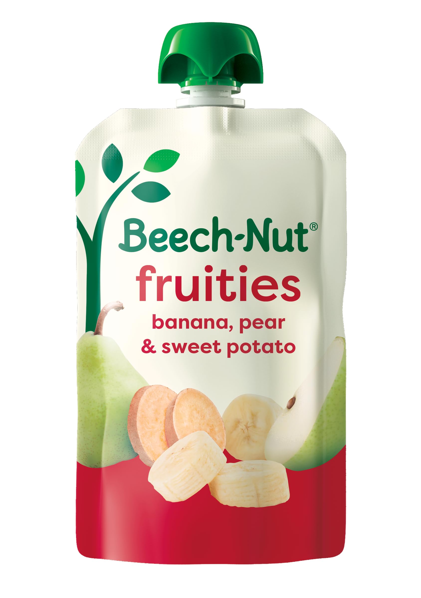 Beech-Nut Baby Food Pouches, Banana Pear Sweet Potato Fruit Puree Baby & Toddler Food, 3.5 oz (12 Pack)