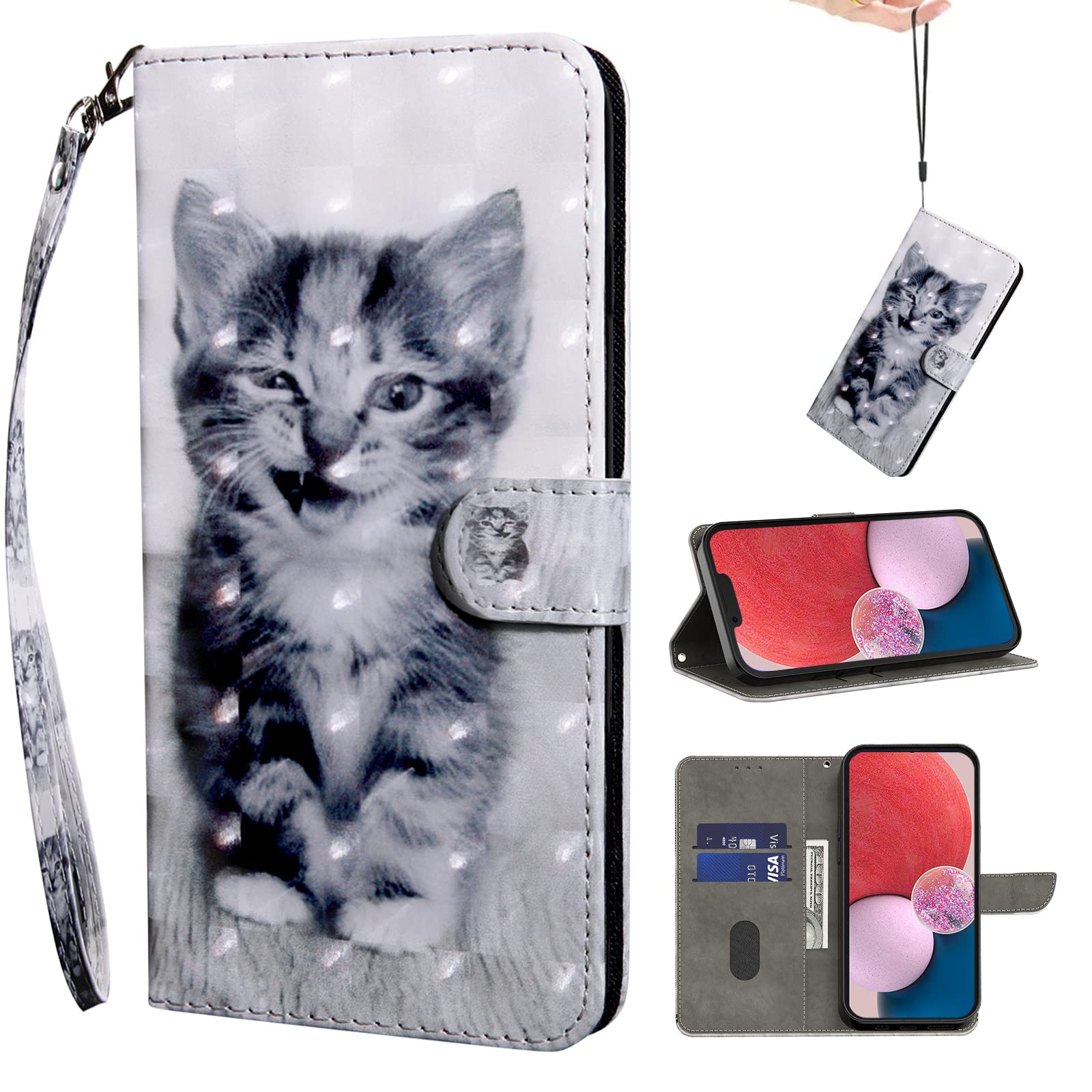 VODEFOX Case for Samsung Galaxy S24 Ultra,Galaxy S24 Ultra Phone Case Wallet,Cute Flip Folio PU Leather Protective Cover with Card Holder Magnetic
