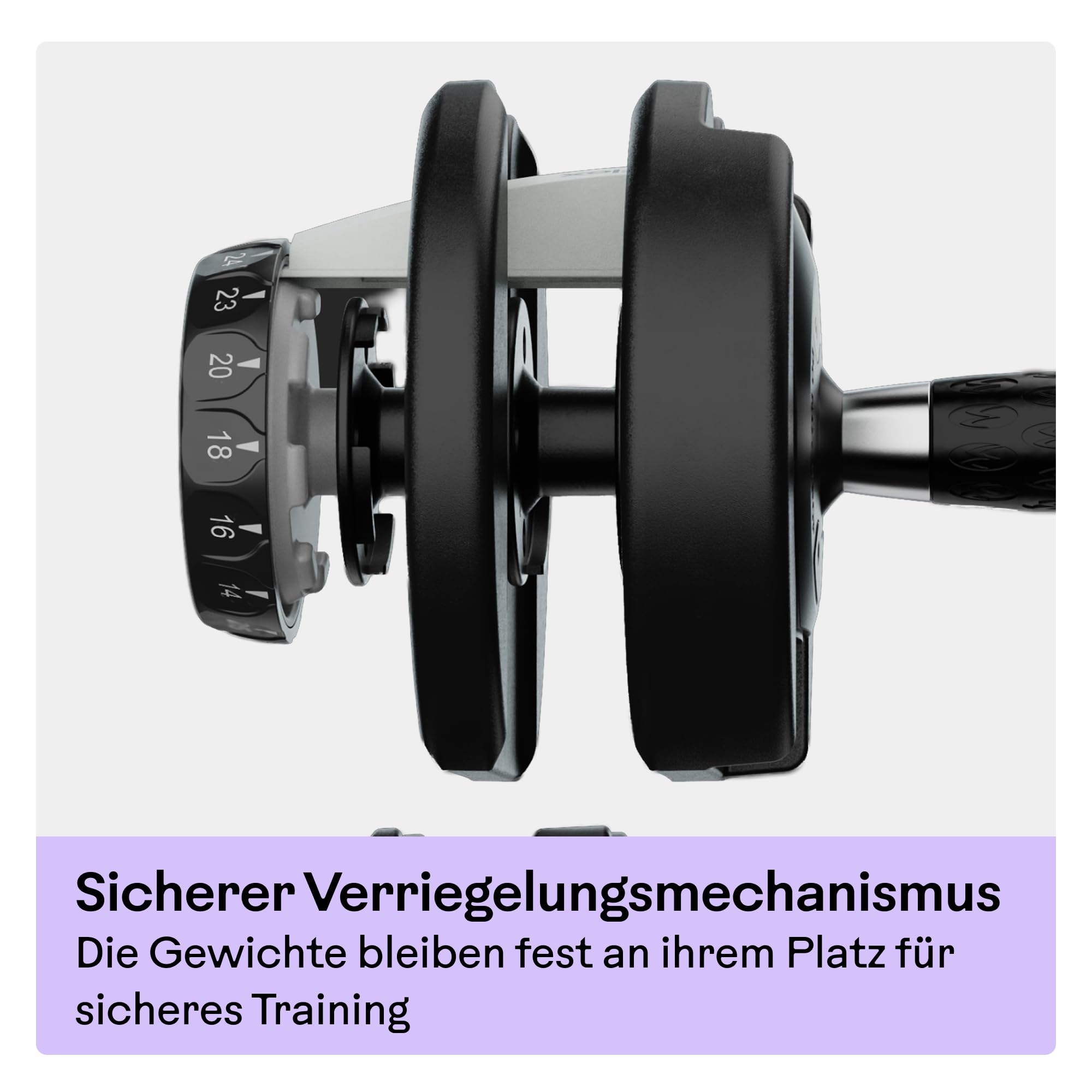 Bowflex SelectTech 52 Verstellbare Hanteln (Paar) 2–24 Kg, Einstellbar Schnellwahlsystem, Platzsparende Kurzhanteln, Für Home Gym Krafttraining, JRNY Kompatibel