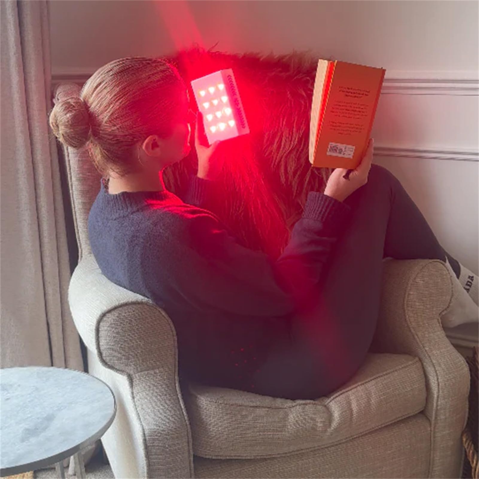GOURIXIN Dispositivo de Terapia de luz roja, Panel de Terapia de luz roja Recargable portátil para la Cara y el Cuerpo, 660 NM 850 NM, para la Piel, el sueño, la relajación