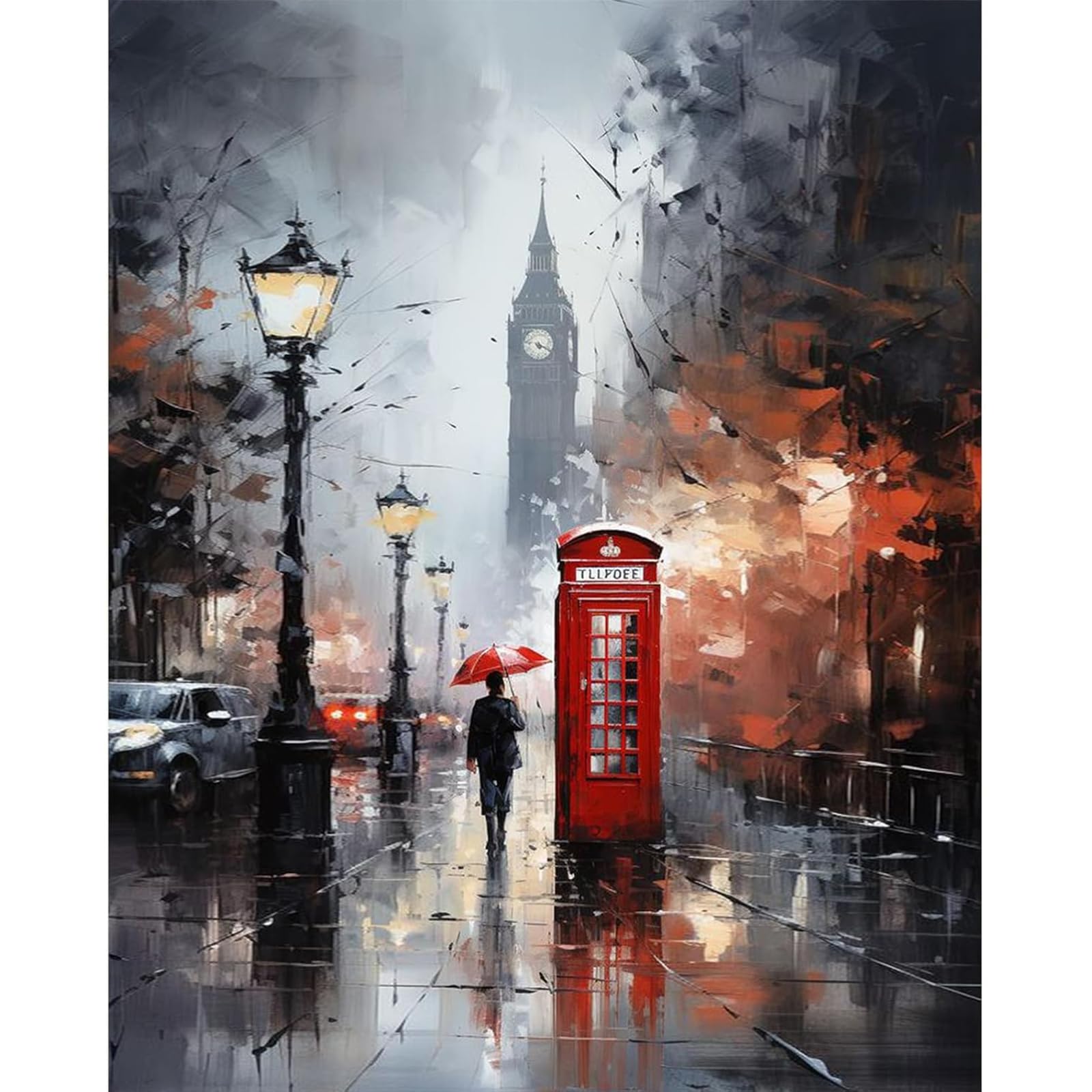 Fountor Malen Nach Zahlen Erwachsene, Malen Nach Zahlen für Erwachsene, Paint by Numbers Adult auf Leinwand ohne Rahmen