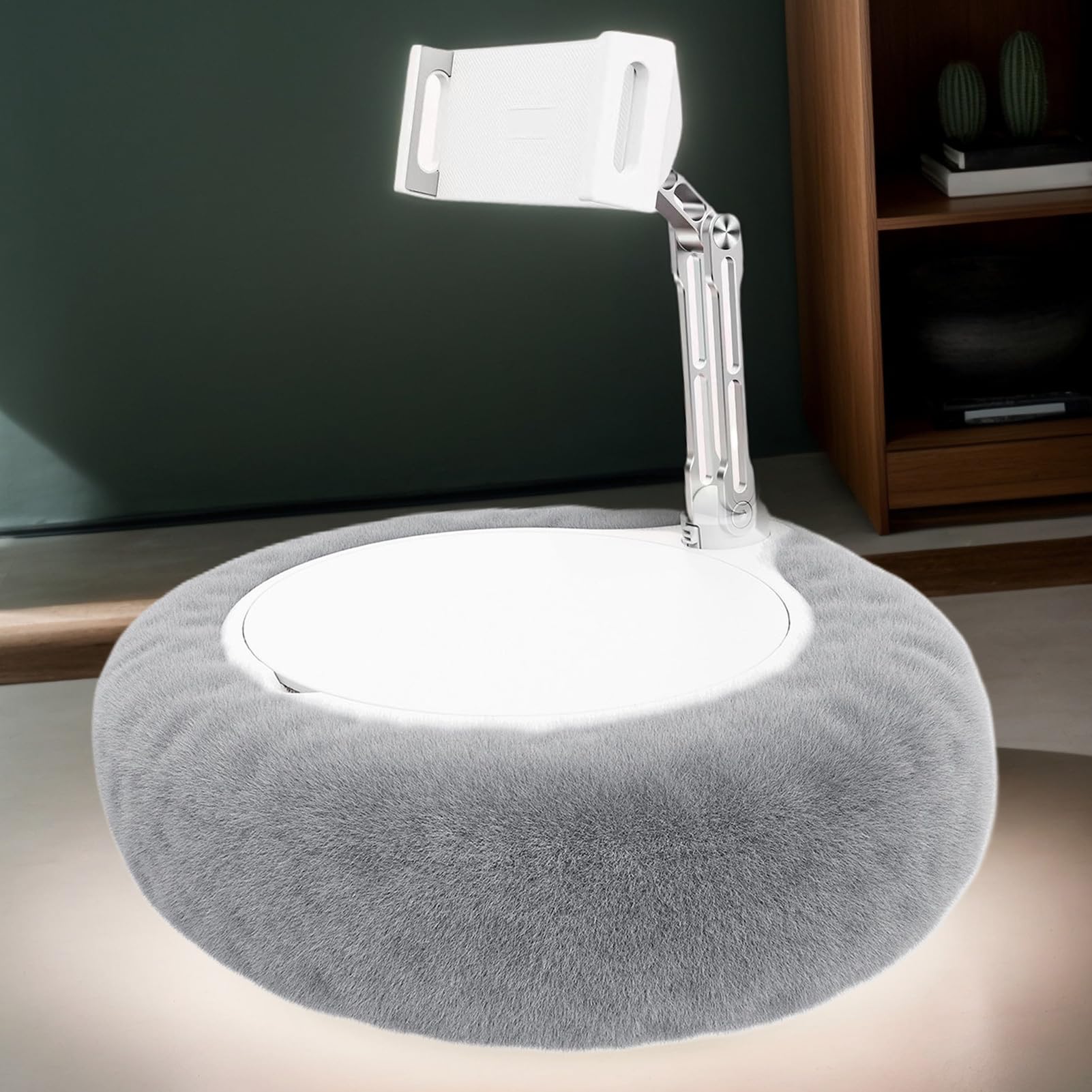 Cuscino per tablet, supporto rotante per telefono cellulare, supporto antiscivolo, materiale TPU in polipropilene felpato, 35,5 x 31 x 36 cm, comodo divano da scrivania, visualizzazione | Supporto Orientabile Anti-Scoramento per Tablet Cellulare su Letti