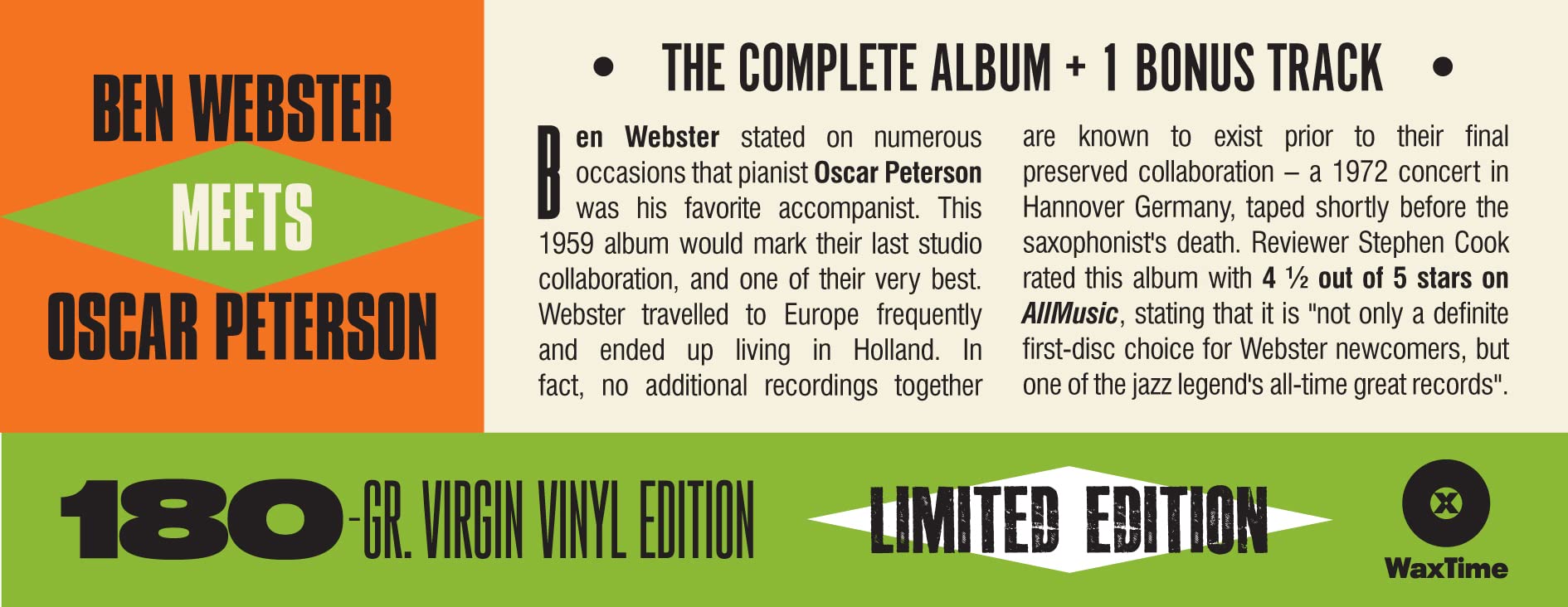 Ben Webster Meets Oscar Peterson