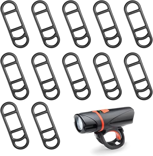 Miniatura 1 de 12 correas de goma para bicicleta, correas de silicona para bicicleta, correa de goma para bicicleta, banda de luz para linterna, juego de manillar,