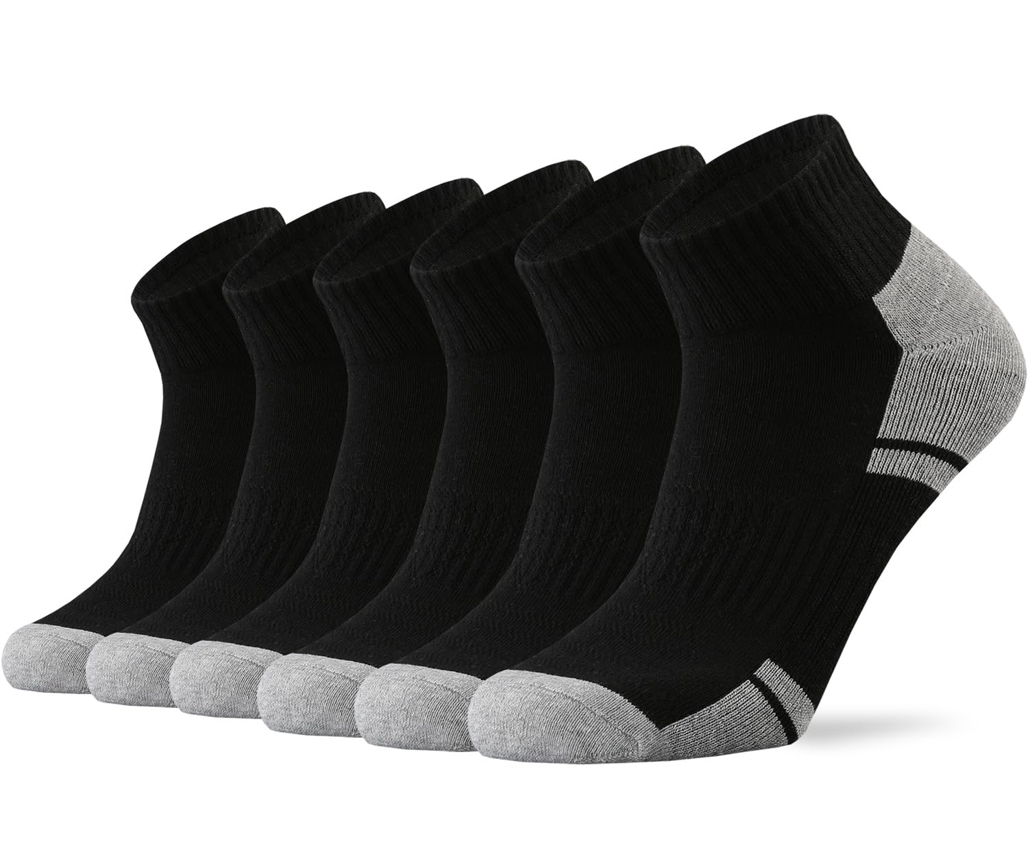 Ortis Calcetines de corte bajo para hombre, de algodón, con cojín de malla que absorbe la humedad, ventilación, para correr y entrenar