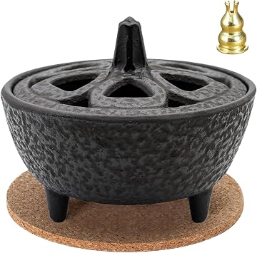 Incense Holder Burner with Lid, Insence-Stick Holder Log Burner Accessories