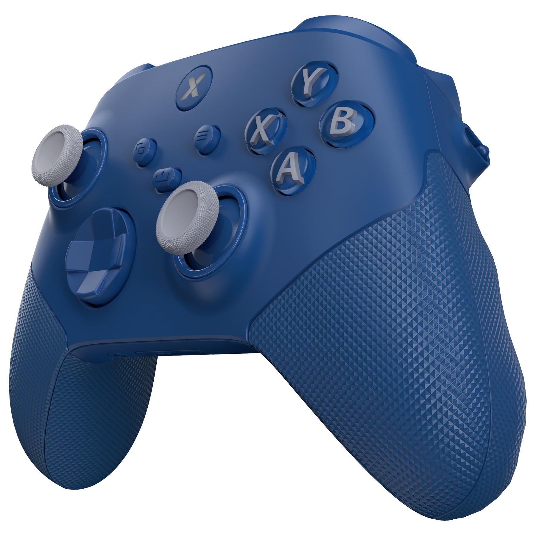 eXtremeRate pour Xbox Series X/S Coque Manette avec Bouton Complète & Coque Grip Antidérapant en Caoutchoutée & Gâchette,ASR Version Plaque Avant & Arrière pour Xbox Core Controller,Bleu