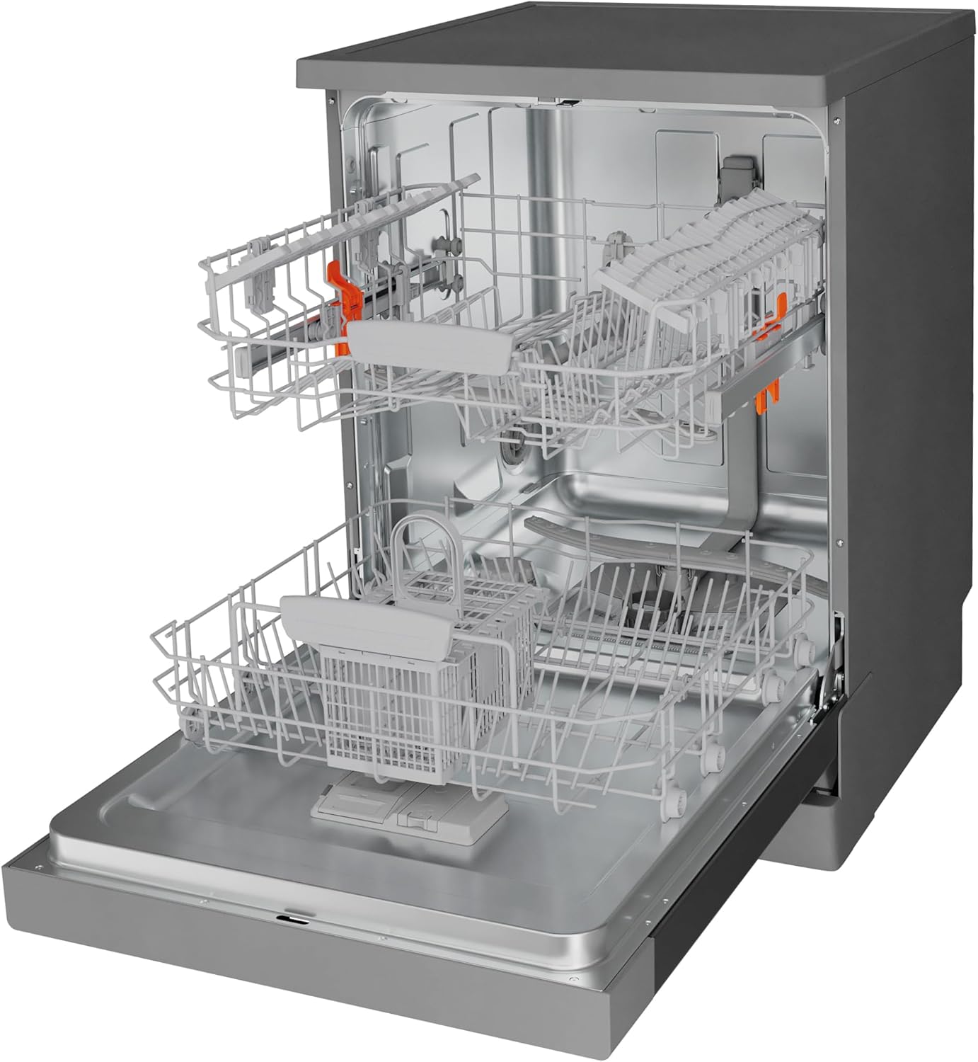 Hotpoint HFC 2B+26 X Lavastoviglie, 60 cm, LED, Acciaio inossidabile [Classe di efficienza energetica E]