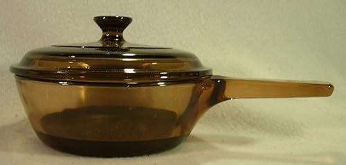 Corning Ware Visiones .5Litro ámbar sartén con teflón parte inferior y tapa