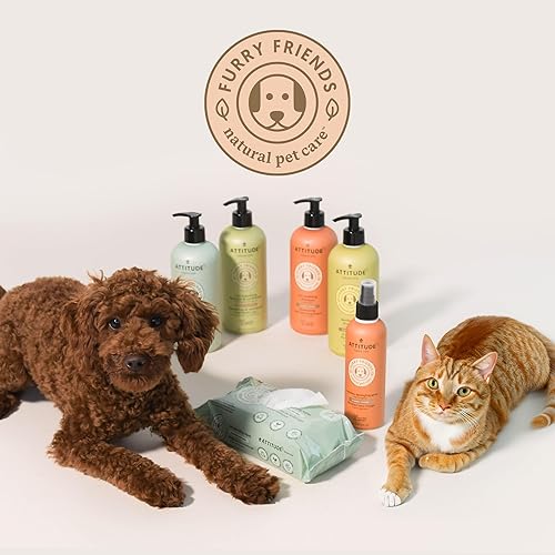 Miniatura 6 de ATTITUDE Champú y acondicionador 2 en 1 para gatos y perros, ingredientes a base de plantas y minerales, vegano y libre de crueldad, aceite de
