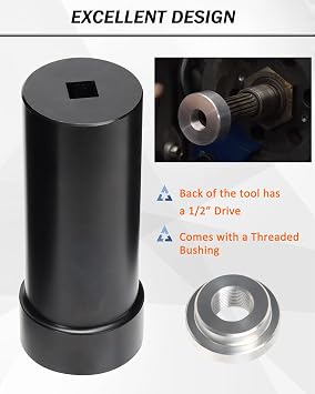 ReluxGo Mainshaft Sprocket 1 7/8 Socket with 1/2 Drive for 1936-2006 Harley-Davidson Big Twins Engine & Twin Cam, 1 7/8 Wrench Main Shaft Pulley Socket Tool, Harley Davidson Specialty Tool Kit