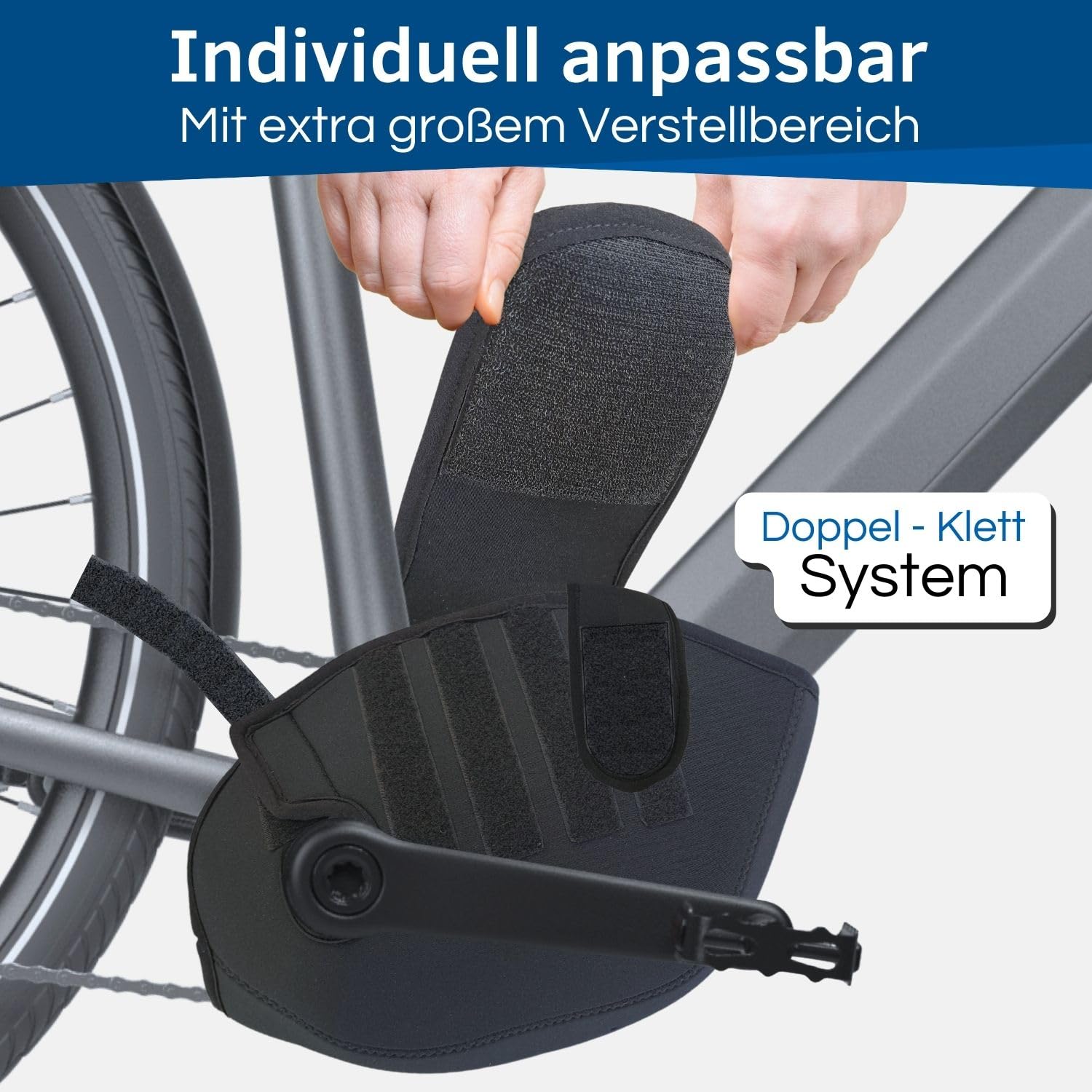 HiLo sports E-Bike Motor Schutzhülle - [Für alle Mittelmotoren] - Passend für Bosch, Shimano, Brose, Yamaha - Fahrrad Transportschutz bei Regen, Spritzwasser & Schmutz -Neopren Fahrradschutz (Neopren)