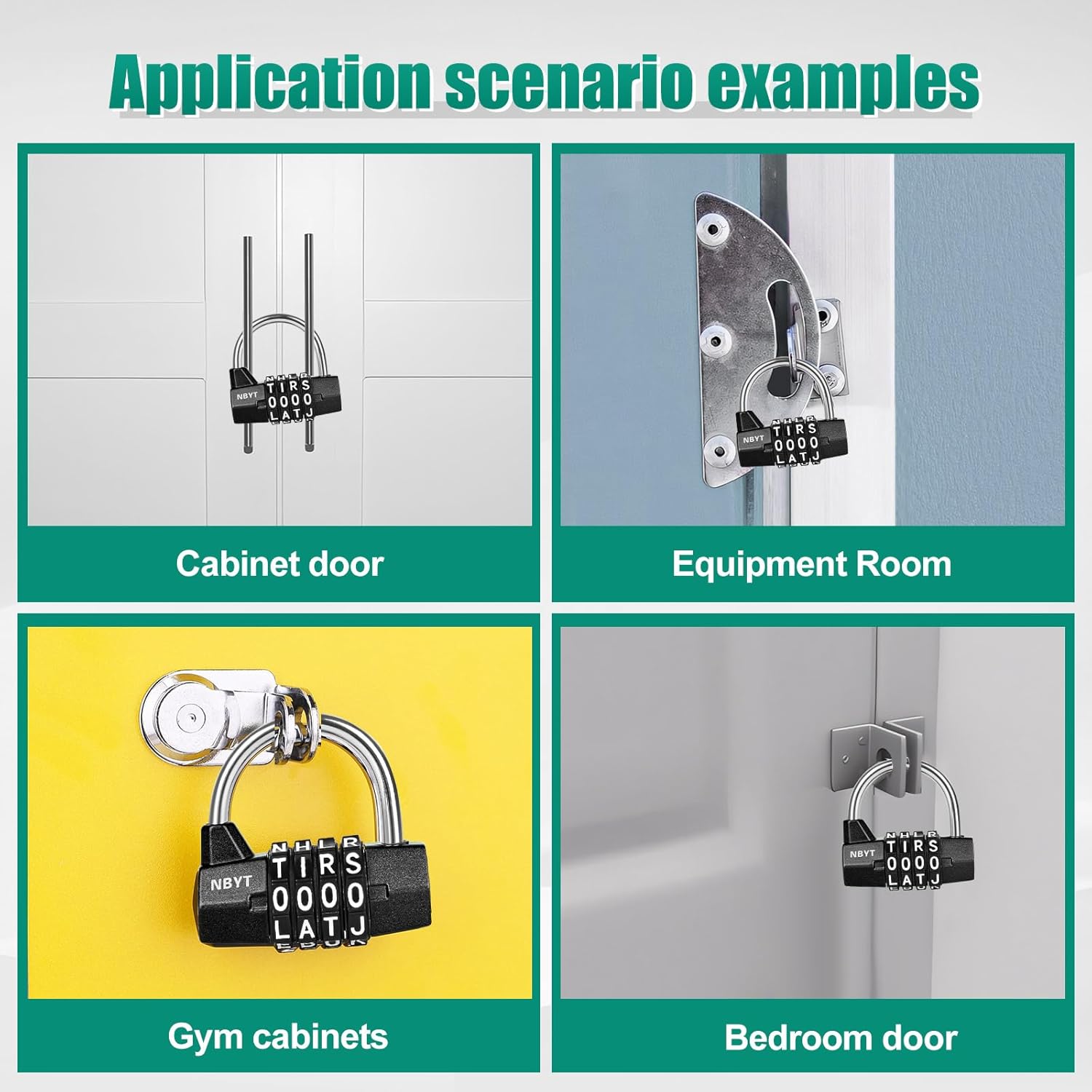 Letter Combination Padlock, Gym Changing Cabinet, School Wardrobe, Storage Cabinet, Toolbox, Word Padlock can Reset Code.