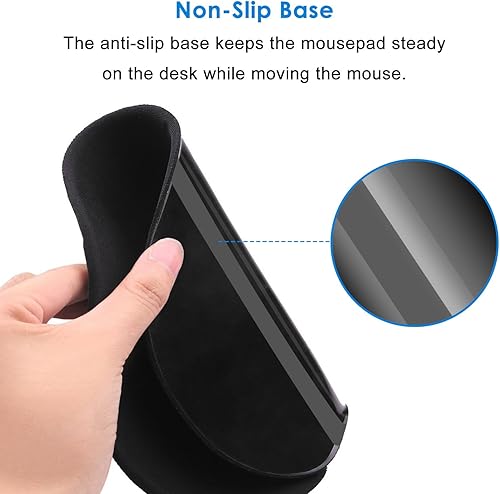 Miniatura 5 de JETech Alfombrilla para mouse con almohadilla de gel para la muñeca