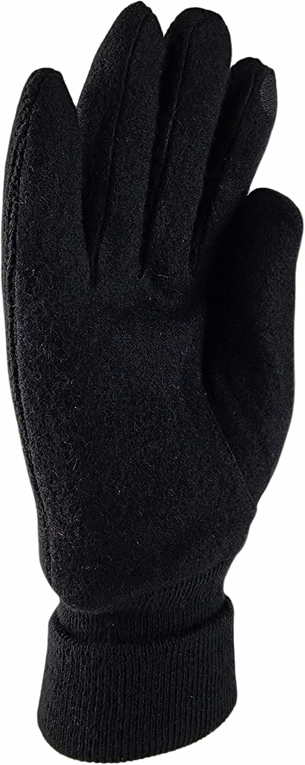 BRUCERIVER Men's Winter Wool Knit Touchscreen Warm Glove with Thinsulate Fleece Lining Turnover Cuff - Image 4