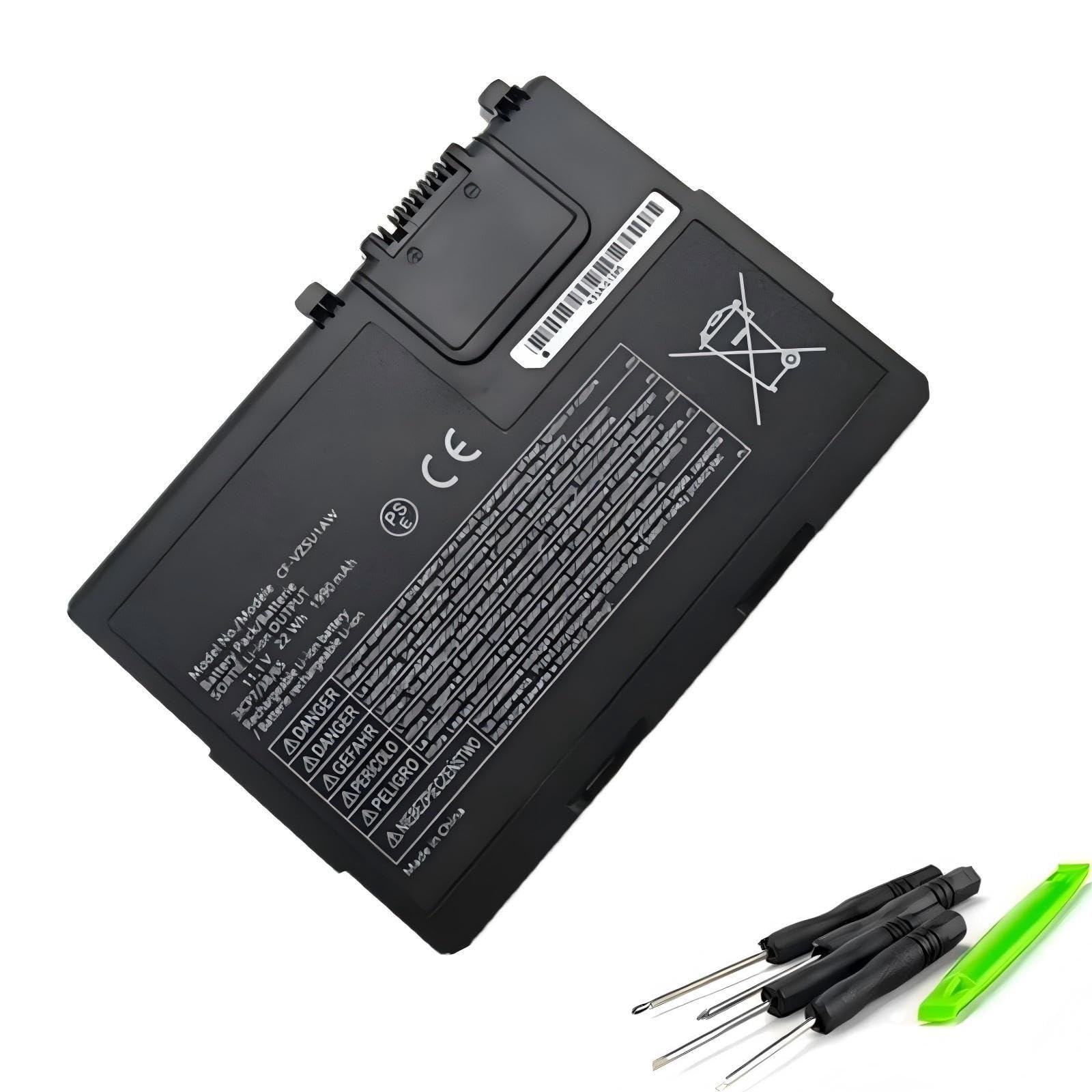 Compatibile con Panasonic, batteria for laptop CF-VZSU1AW/CF-VZSU1BW | For ToughBook CF-33/CF33, 11,1 V 22 Wh (1990 mAh).