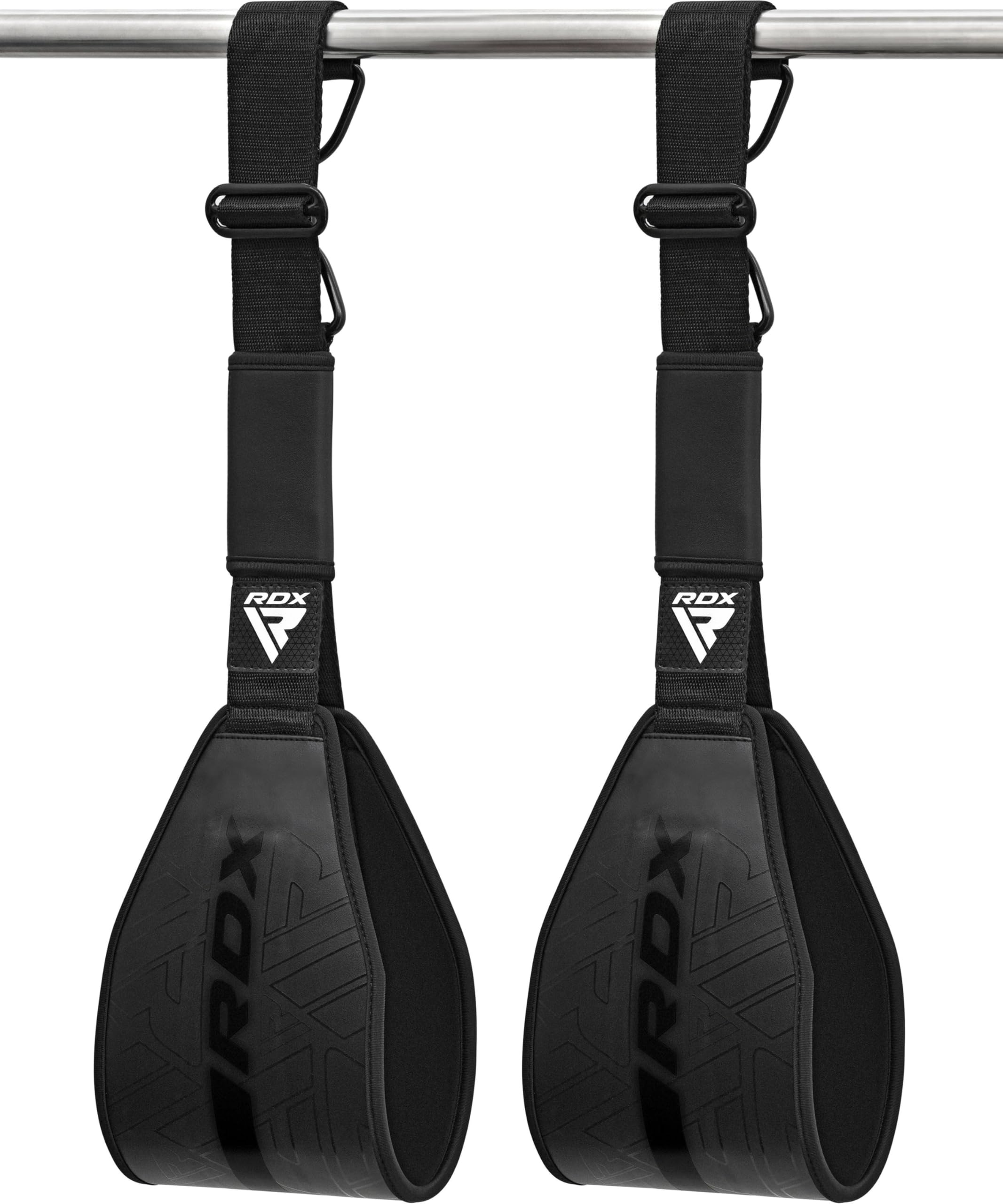 RDX bauchmuskelschlaufen, Maya Hide Leder Gepolstert AB straps D-Ring für Bauchübungen Trainingseinheiten Klimmzüge Fitness Gym beinheben, Männer und Frauen armschlaufen training schlaufen schlinge