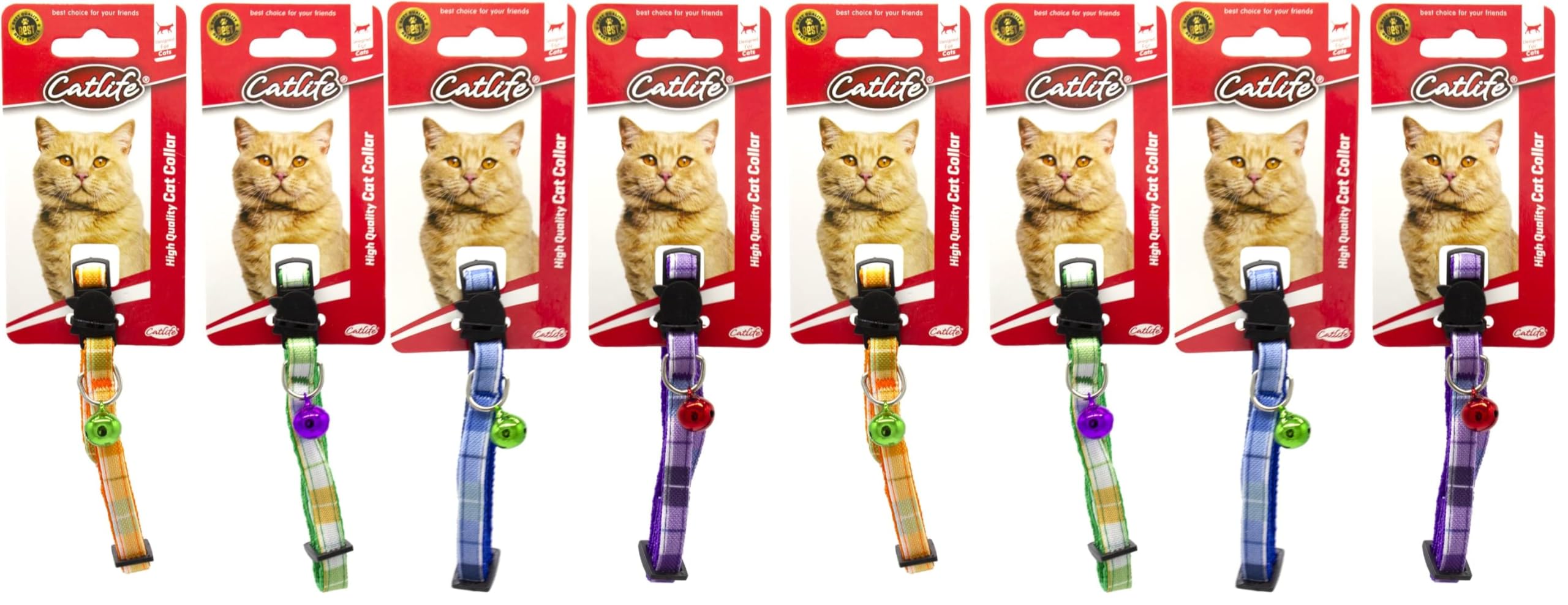CATLİFE KEDİLER İÇİN ZİLLİ BOYUN TASMASI MİX COLOR 2li paket