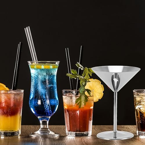 Miniatura 2 de Copa de vino de acero inoxidable Copa de cóctel Copa de cóctel Copa de Martini Metal con copa de cóctel Copa de vino de metal Highball Cóctel