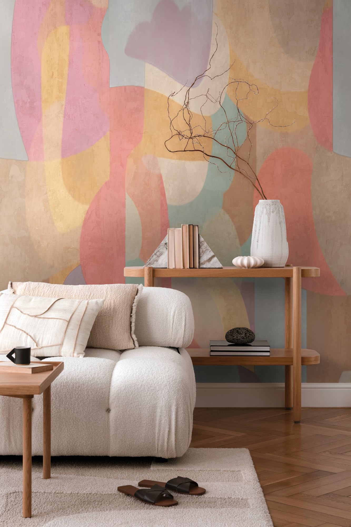 Livingwalls CosmoLiving Non-Woven Wallpaper with Abstract Design in Orange, Brown, red – 8,80 x 0,53 m Designer Wallpaper by Cosmopolitan – 791455