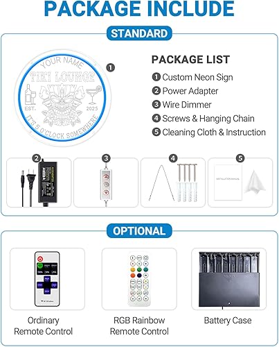 Miniatura 7 de Letreros de neón de barra Tiki personalizados impermeables para decoración de barra Tiki, letrero de luces de barra Tiki personalizado para patio