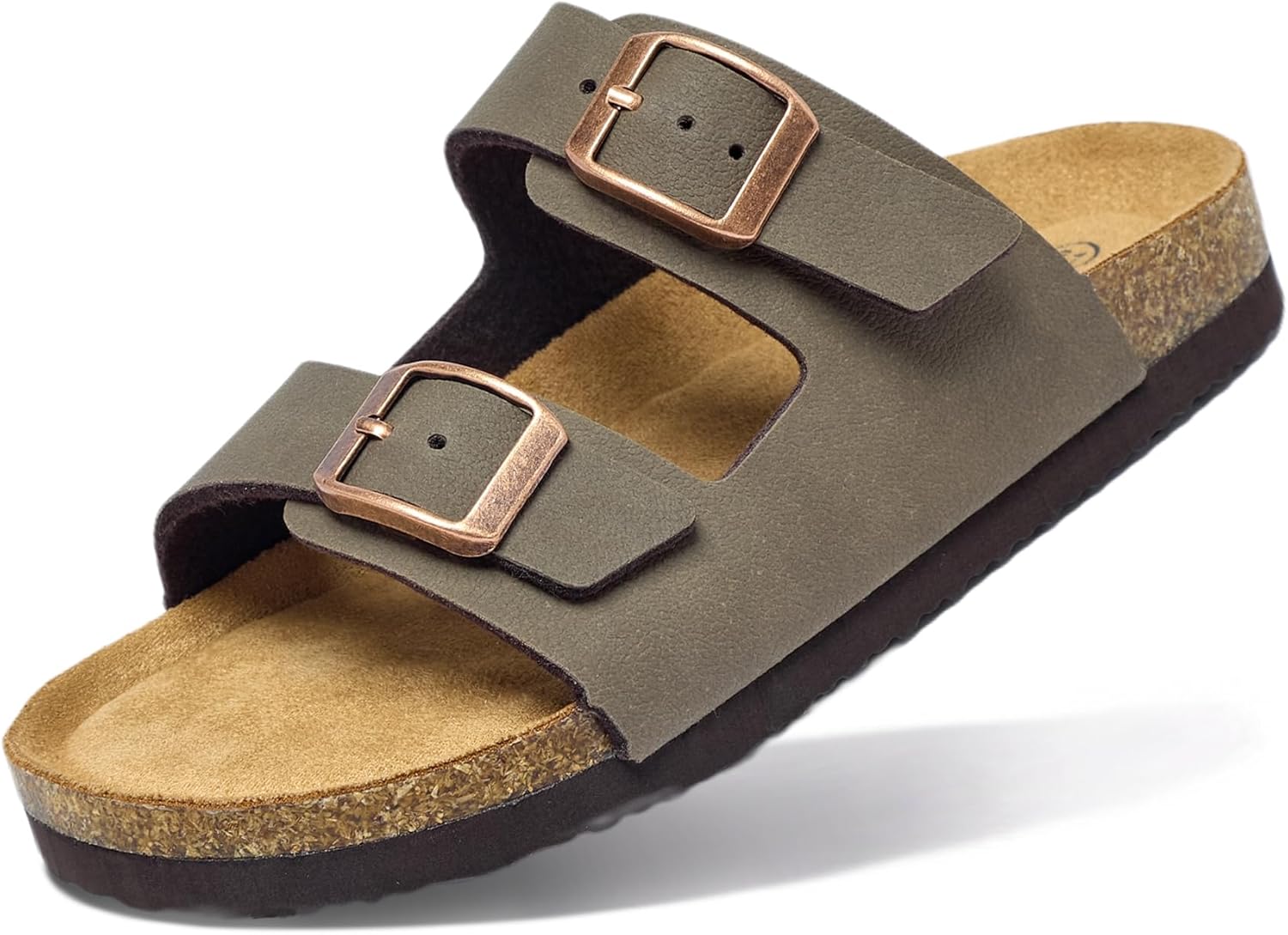 EQW Kids Sandals with Cork Footbed,Boys&Girls Slides,Hiking,Non-slip,Adjustable Buckle for Indoor & Outdoor Summer