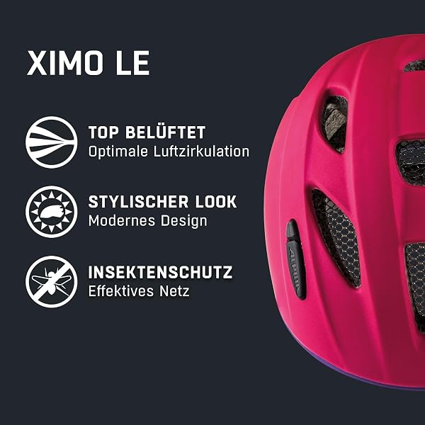 ALPINA Ximo L.E. - Leichter, Sicherer & Bruchfester Fahrradhelm, mit optionalen LED-Licht, Für Kinder - 2