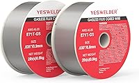 Vista 10 de YESWELDER Flux Core - Cable MIG sin gas, E71T-GS de acero al carbono suave de 0.035 pulgadas de diámetro, 2 libras, alambre de soldadura de carrete