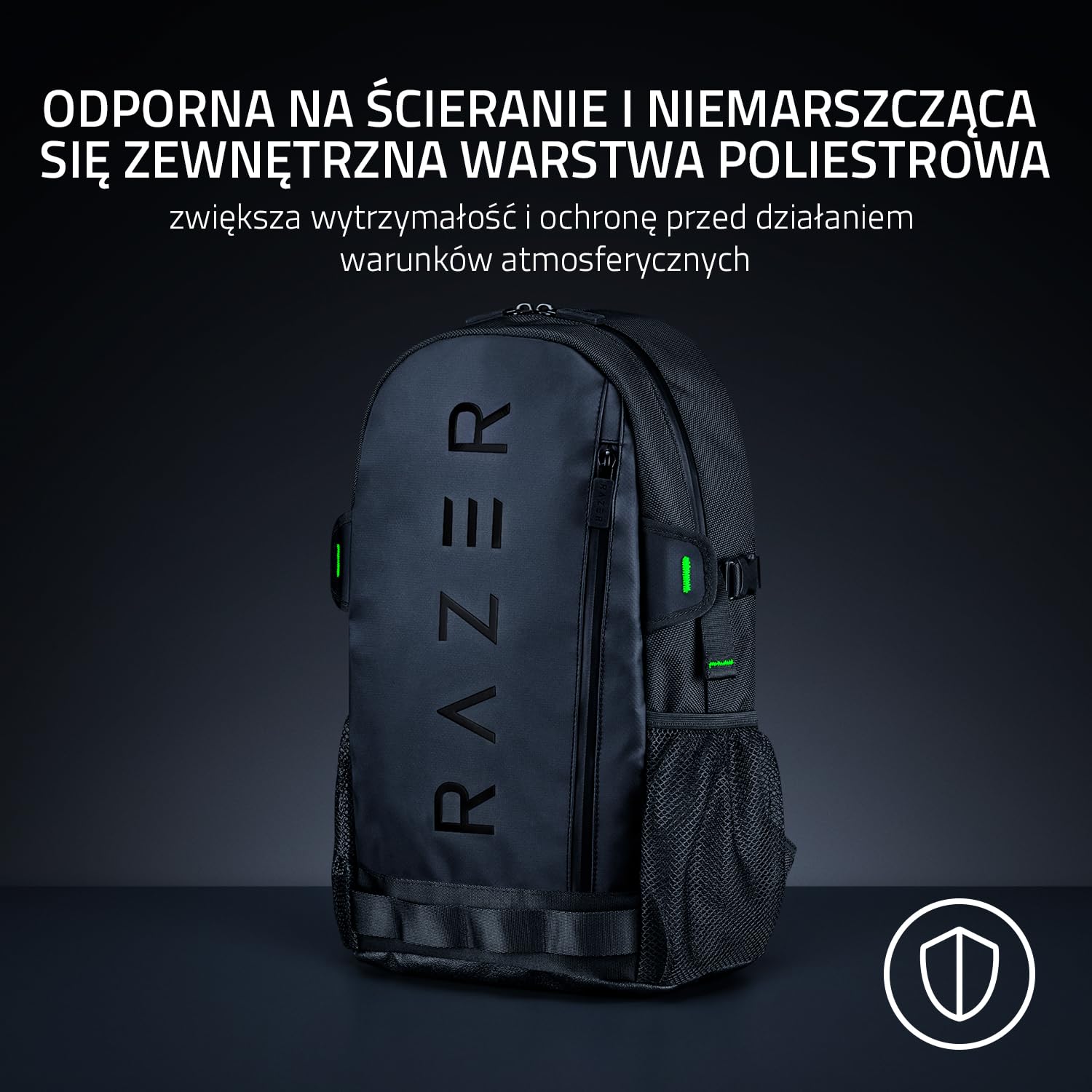 Razer Rogue V3 Backpack (13.3") Black Edition - Kompaktowy plecak podróżny (przegroda na laptopa do 13 cali, odporna na ścieranie, poliestrowa powłoka zewnętrzna) Czarny