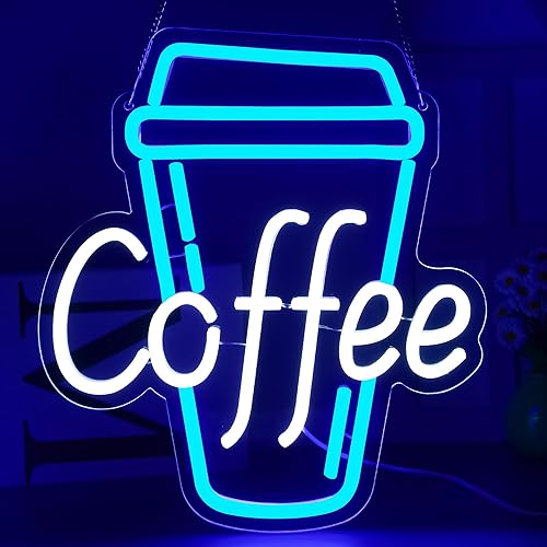 Miniatura 13 de Letrero de neón de café para decoración de pared, luz LED de neón brillante para negocios, para cafetería, bistró, cafetería, tienda, bar,