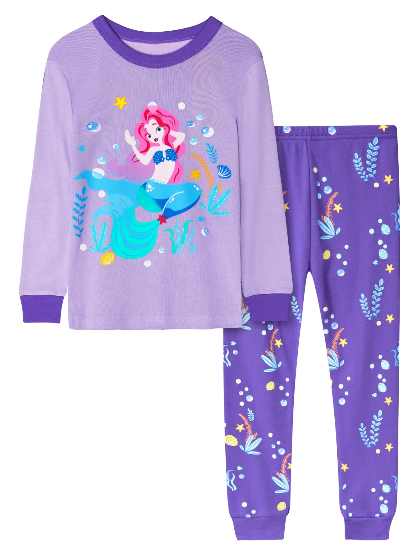 VopawettyGirls Pyjamas Set, Cotton Christmas PJs for Winter Kids