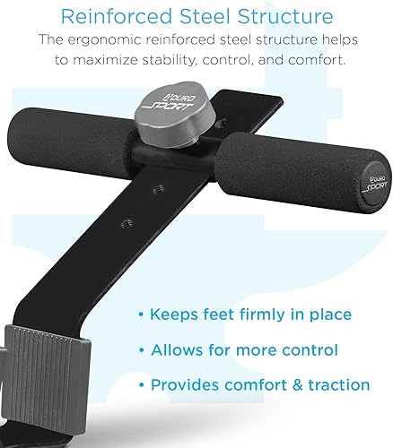 Miniatura 5 de Aduro Sport Barra de ejercicios para sentarse, ajustable de acero reforzado con barra de tobillo acolchada, perfecta para el trabajo en casa o