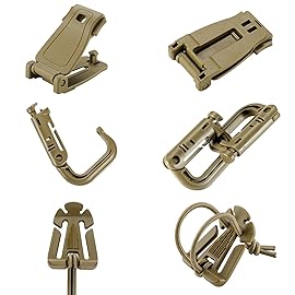 BOOSTEADY Kit of 30 Attachments for Molle Bag Tactical Backpack Vest Belt,D-Ring Grimloc Locking Gear Clip, Web Dominator Elastic Strings, Strap Management Tool Buckle