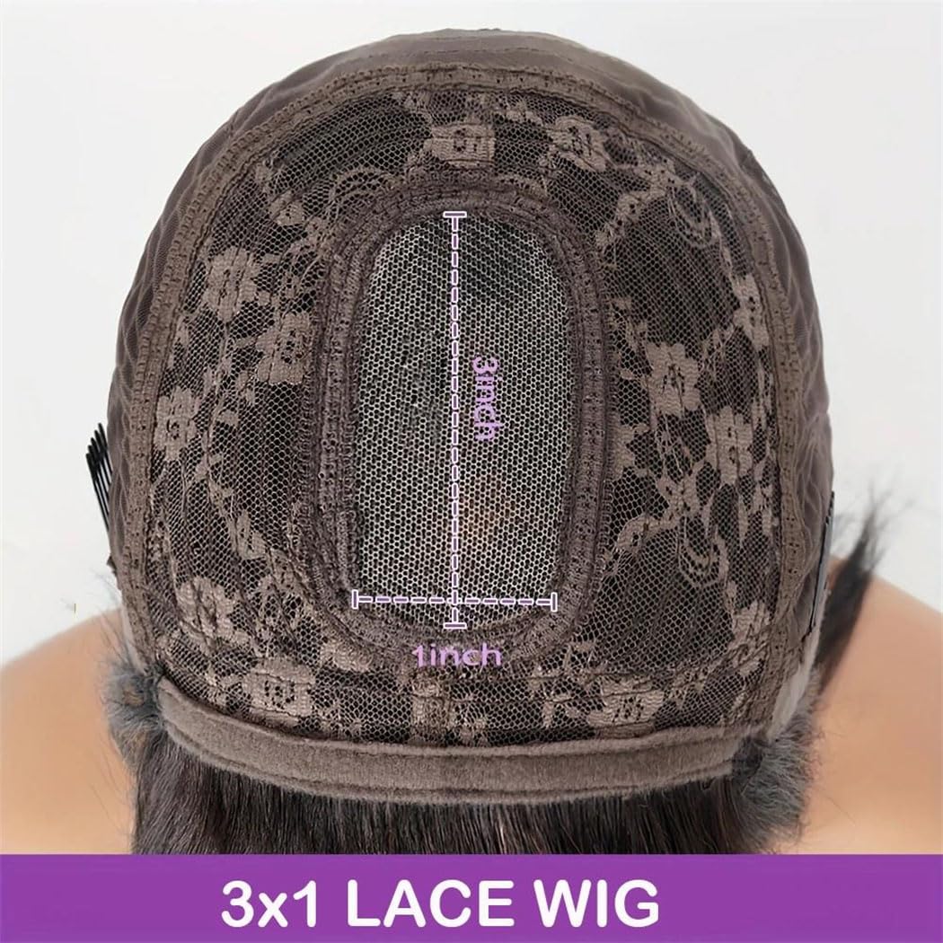 Parrucca di pizzo for capelli umani diritta da donna con frangia Parrucche lunghe brasiliane Capelli for la festa nuziale quotidiana(180,18in#3x1)