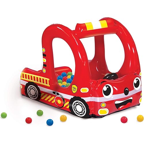 BANZAI Rescue Fire Team Play Center Ball Pit with 20 Balls, Toy