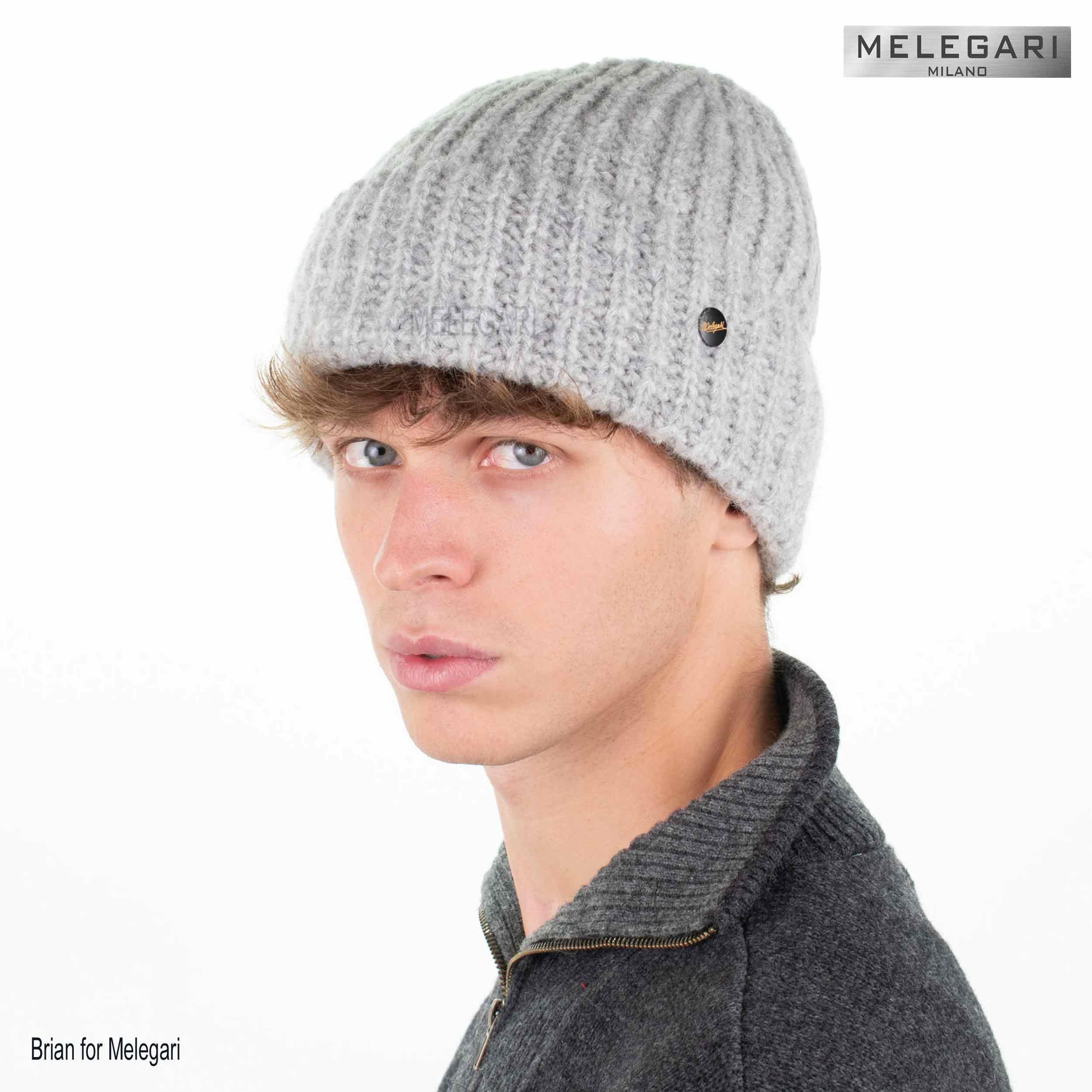 Melegari Bonnet en tricot avec revers | Beanie Marika | Mélange de laine et d'alpaga | manufacture allemande de haute qualité | Unisexe