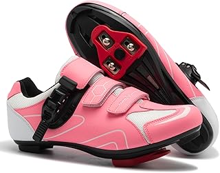 Cycling Shoes for Men Women Compatible with Peloton Bike, Indoor Spin Shoes with Pre-Installed