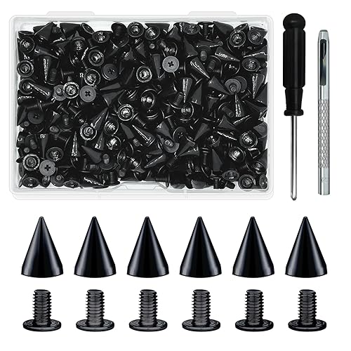 200 Sets 9.5mm Cone Spikes Metal Spikes