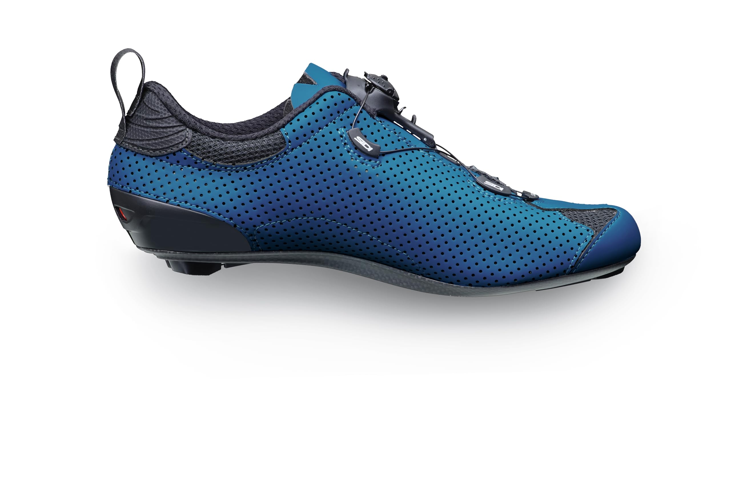 Sidi | Cycling Shoes, Professional Men's Triathlon Bike Shoes TRI-Sixty, Integrated Heel, Innovative Closure System, Carbon Boost SRS Sole, Color Petrol [Size EU 46.5/US 11.5]