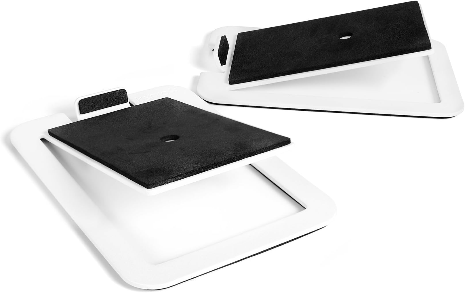 S4W Angled Desktop Speaker Stands for Midsize Speakers - White, Pair
