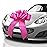 Mata1-USA - Huge Car Bow - Pink, 23 Inch - Big Gift Wrapping Bow for Large Gift Decoration - Giant Size for Indoor & Outdoor Use - 12 Loops & 2 Stickers - No Magnets That Scratch