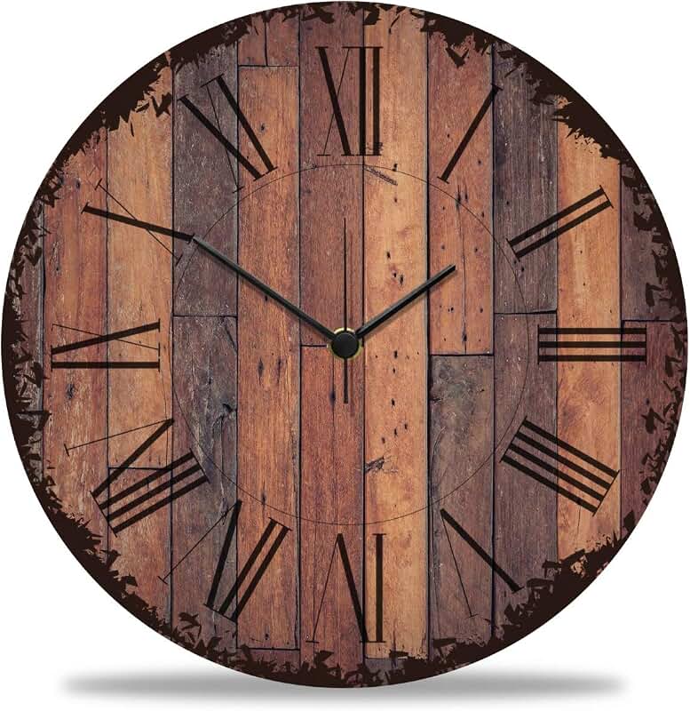 Verwunderlich Wanduhr Vintage Holz Ebenbild