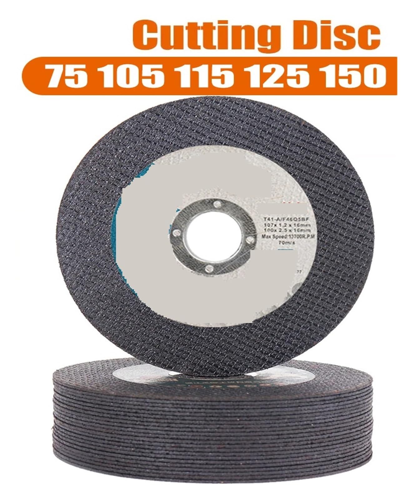 Disco de Corte Disco de Corte de Fibra for Metal, 75/115/125/150/180 mm, for Sierras Circulares de Metal, espesores de Hoja: 1,2/1,6/3 mm.(30pcs,75x10x1.6mm)