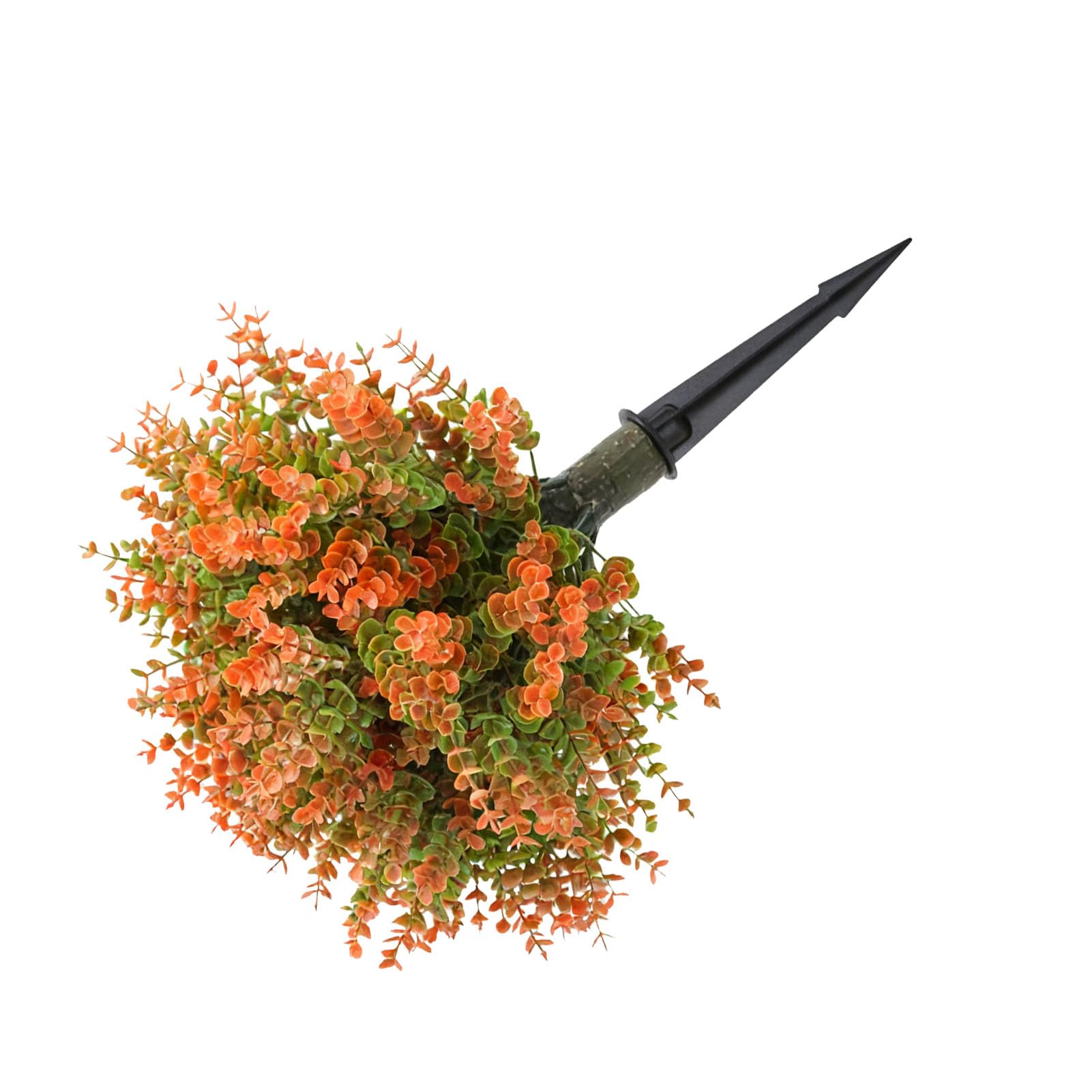Qcwwy Piante di Eucalipto Artificiale per la Decorazione del Portico Anteriore, Materiale PE, Arte Topiaria Arancione Vibrante, 17,7 Pollici, Ideale per Spazi Esterni