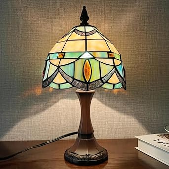 Tiffany Lamp Small Stained Glass Table Lamp Accent Desk Light