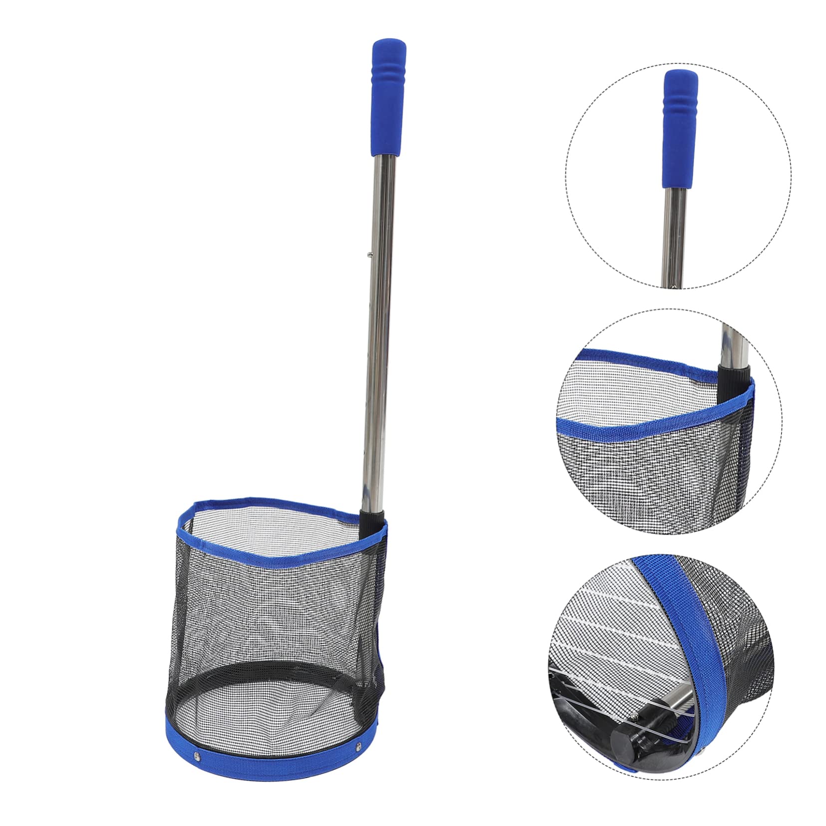 Raccoglitore Palline Ping Pong per Allenamento, Capacità 120 Pezzi | Acciaio Inossidabile, Blu, Leggero e Raccoglie, Accessorio Tennis per Uso Sportivo