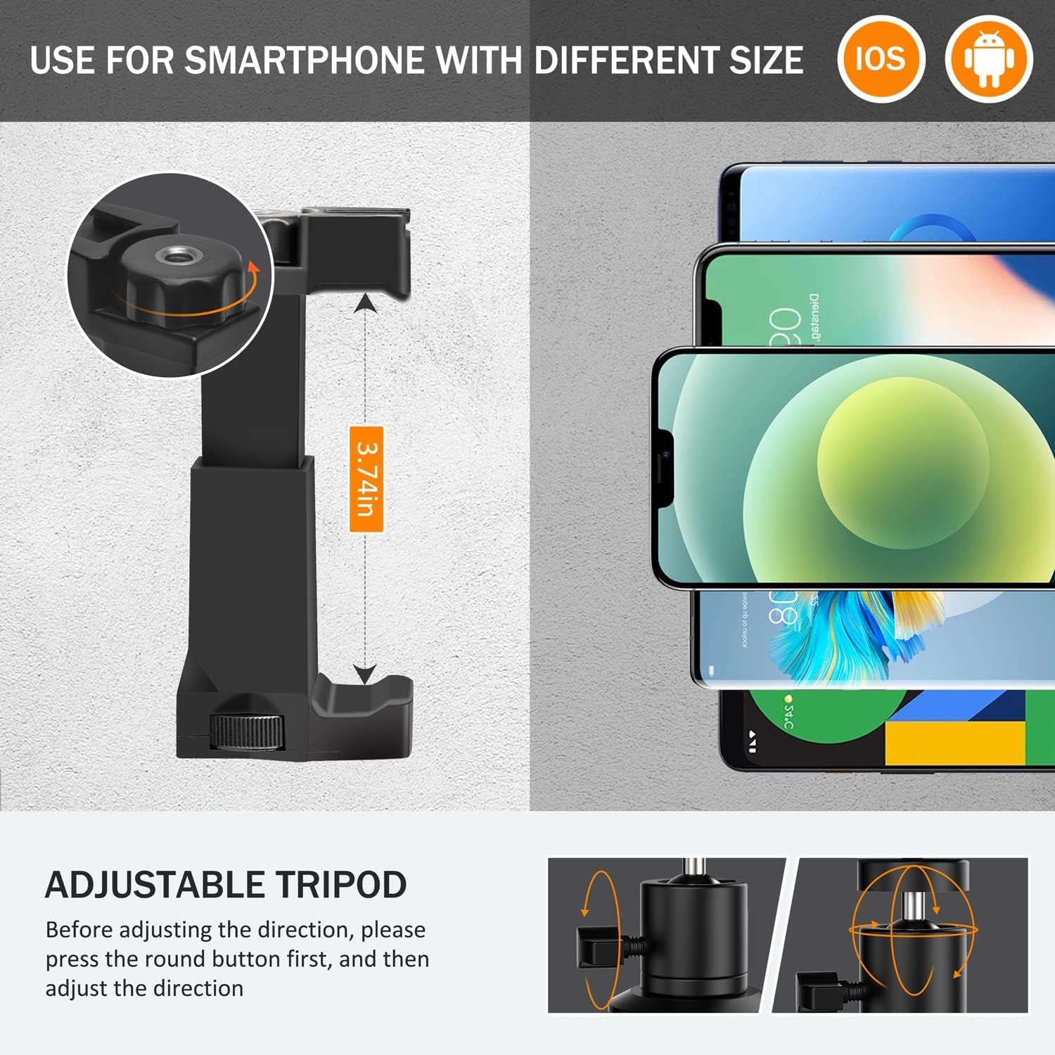 Comica CVM-VM10-K2 Filmmaker Mini Tripod with Shotgun Microphone for iPhone and Android, 3.5mm Jack, Auxiliary