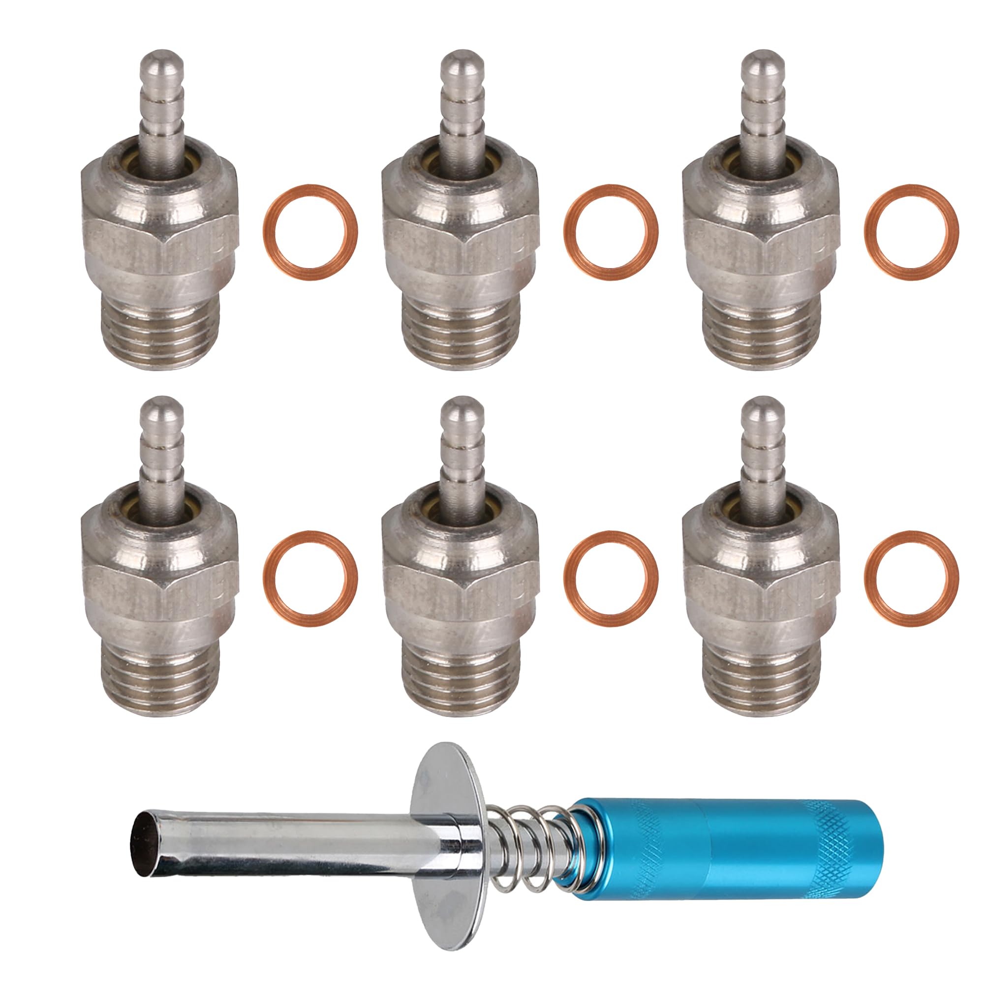 Mxfans 7 x Al. Igniter with Glow Plugs Kit Replacement for HSP N3 RC1:8 & 1:10