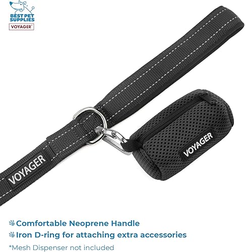 Miniatura 5 de Voyager de Best Pet Supplies - Arnés de felpa suave pperro, arnés de chaleco y correa reflectante de 5 pies con mango de neopreno para perros